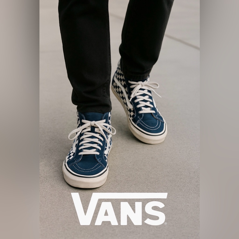 Vans Men's Navy High-Top Sneakers